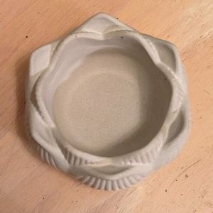 Handmade Cement Lotus Flower Tea Light Holder Dish